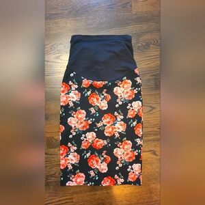 PinkBlush Maternity floral pencil skirt